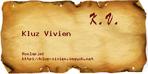 Kluz Vivien névjegykártya